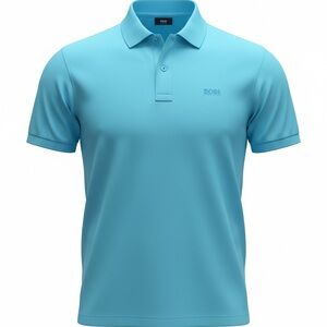 Boss Men's Light Blue Polo Shirt